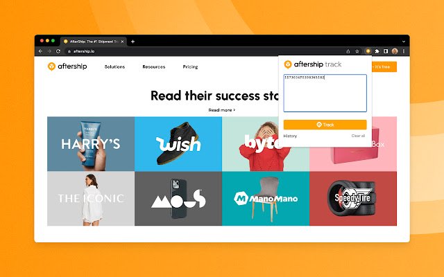 AfterShip Track aus dem Chrome Web Store kann mit OffiDocs Chromium online ausgeführt werden