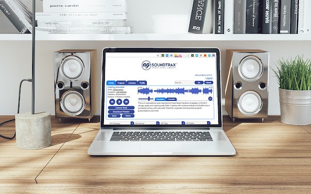 AGsoundtrax Stock Music Library  from Chrome web store to be run with OffiDocs Chromium online