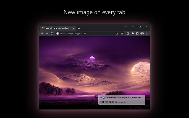 AI Art on New Tabs  from Chrome web store to be run with OffiDocs Chromium online