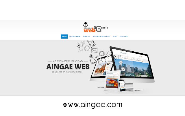 Aingae agencia de publicidad  from Chrome web store to be run with OffiDocs Chromium online