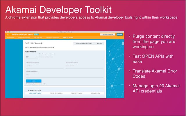 مجموعة أدوات Akamai Developer Toolkit من متجر Chrome الإلكتروني ليتم تشغيلها مع OffiDocs Chromium عبر الإنترنت