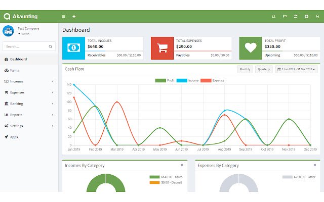 Akaunting Free Accounting Software  from Chrome web store to be run with OffiDocs Chromium online