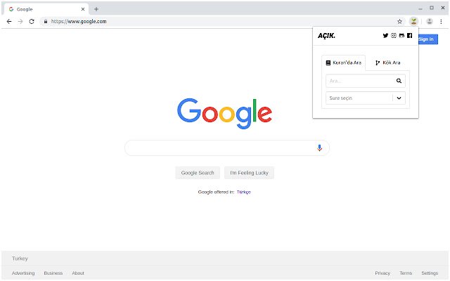 Açık Kuran  from Chrome web store to be run with OffiDocs Chromium online