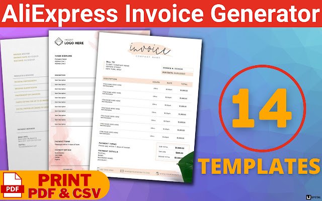 Trình tạo hóa đơn AliExpress AliInvoice™️ từ cửa hàng Chrome trực tuyến sẽ chạy với OffiDocs Chrome trực tuyến