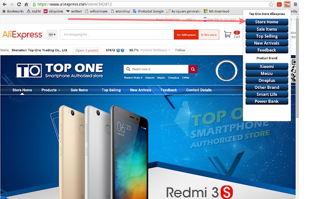 Aliexpress Top One store  from Chrome web store to be run with OffiDocs Chromium online