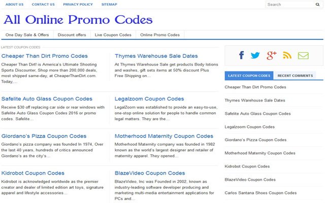 All Online Promo Codes  from Chrome web store to be run with OffiDocs Chromium online