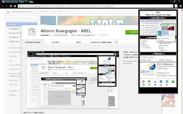 Alterre Bourgogne ABEL  from Chrome web store to be run with OffiDocs Chromium online