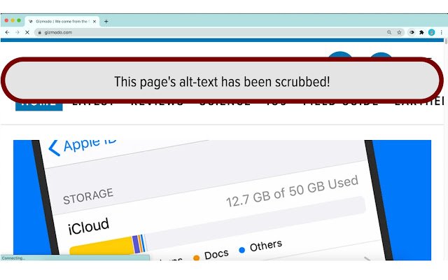 Alt Text Scrubber  from Chrome web store to be run with OffiDocs Chromium online