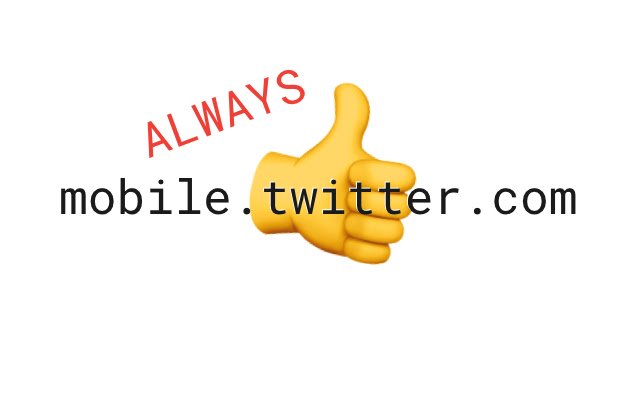 Always Twitter Mobile  from Chrome web store to be run with OffiDocs Chromium online