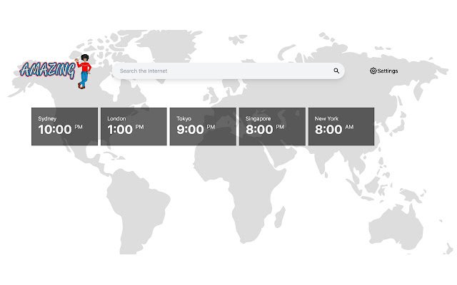 AmazingWayne World time  from Chrome web store to be run with OffiDocs Chromium online