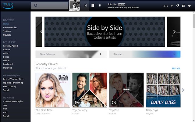 Amazon Music  from Chrome web store to be run with OffiDocs Chromium online