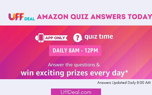 Amazon Quiz Answers Today mula sa Chrome web store na tatakbo sa OffiDocs Chromium online