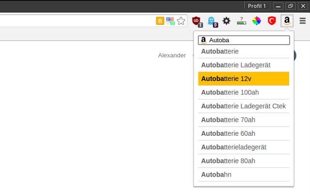 Amazonsuche über die Leiste oder Rechtsklick  from Chrome web store to be run with OffiDocs Chromium online