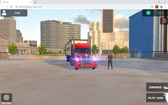 American Truck Car Driving Game  from Chrome web store to be run with OffiDocs Chromium online