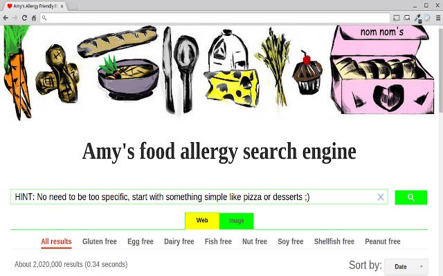 Amys Allergy Friendly Food Search  from Chrome web store to be run with OffiDocs Chromium online