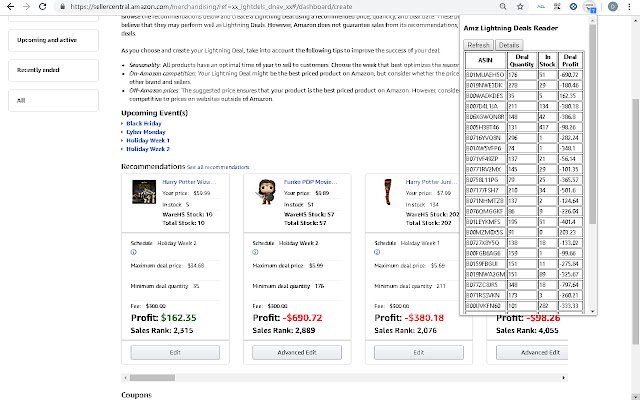 Amz Lightning Deals Reader  from Chrome web store to be run with OffiDocs Chromium online