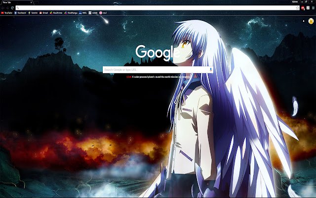 Angel Beats! Galaxy Theme  from Chrome web store to be run with OffiDocs Chromium online