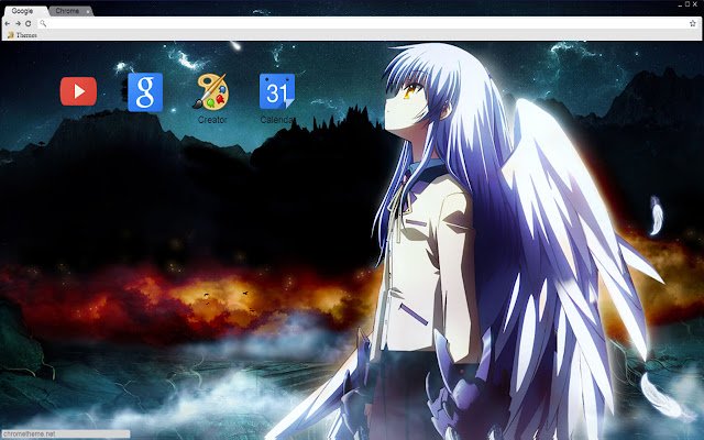 Angel Beats Winged Kanade theme1680x1050  from Chrome web store to be run with OffiDocs Chromium online