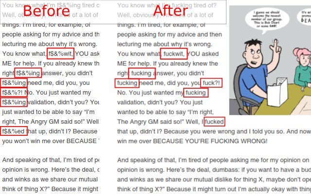 AngryGM Anti Anti Swear Filter  from Chrome web store to be run with OffiDocs Chromium online