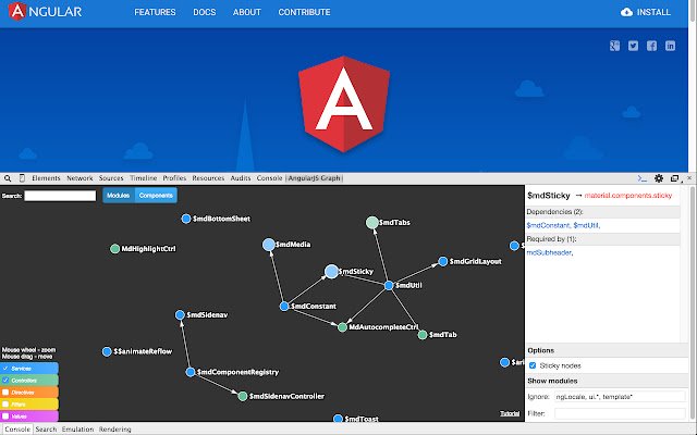 AngularJS Graph  from Chrome web store to be run with OffiDocs Chromium online