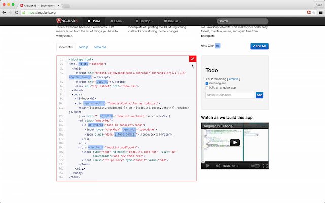 AngularJS Inspect Watchers  from Chrome web store to be run with OffiDocs Chromium online