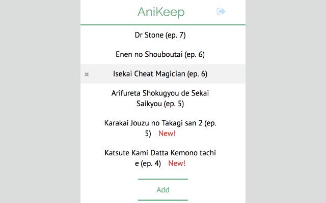 AniKeep  from Chrome web store to be run with OffiDocs Chromium online