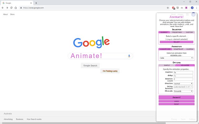 Animate!  from Chrome web store to be run with OffiDocs Chromium online