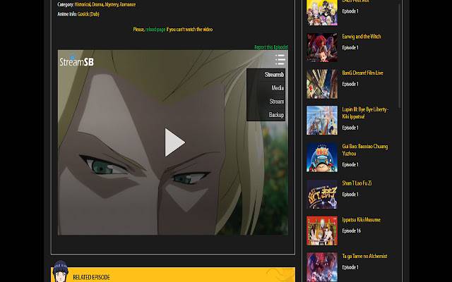 AnimeFreak Anime Freak TV Gogoanime.city من متجر Chrome الإلكتروني ليتم تشغيلها مع OffiDocs Chromium عبر الإنترنت