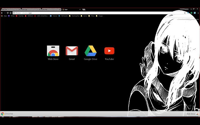 Anime Girl Black Theme 05  from Chrome web store to be run with OffiDocs Chromium online