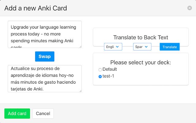 Anki Extension Pro  from Chrome web store to be run with OffiDocs Chromium online