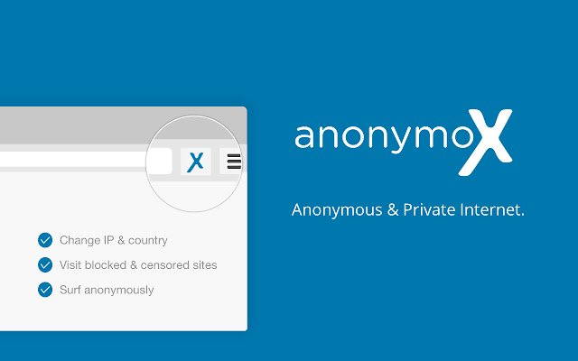 anonymoX  from Chrome web store to be run with OffiDocs Chromium online