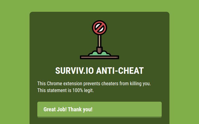 Anti cheat extension for Surviv.io  from Chrome web store to be run with OffiDocs Chromium online