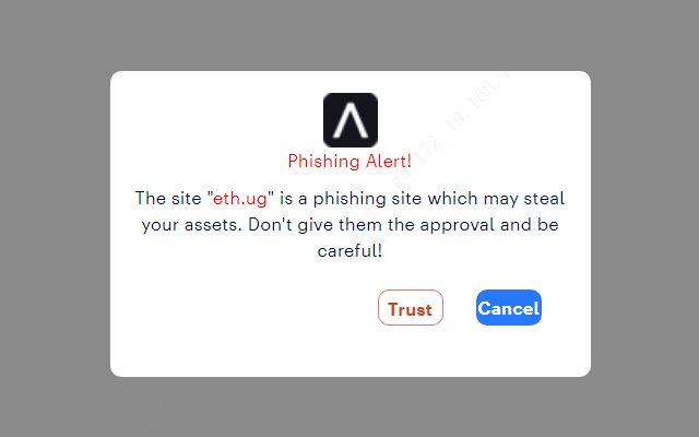 Anti Phish  from Chrome web store to be run with OffiDocs Chromium online