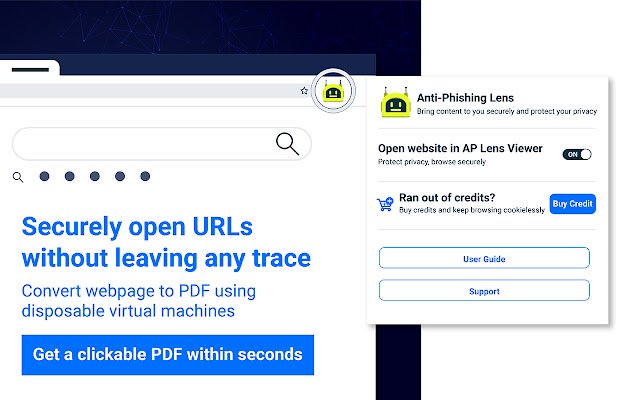 Anti Phishing Lens  from Chrome web store to be run with OffiDocs Chromium online