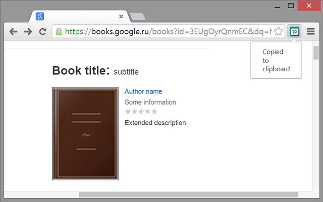 Any BibTeX  from Chrome web store to be run with OffiDocs Chromium online