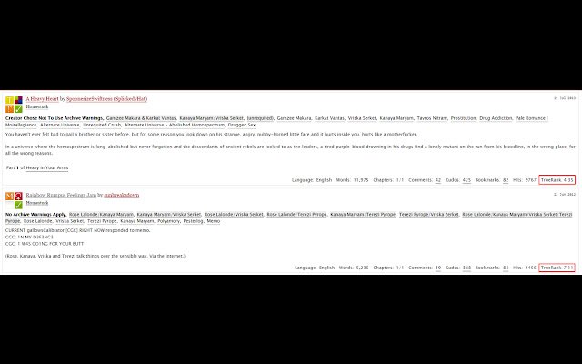 AO3 TrueRank  from Chrome web store to be run with OffiDocs Chromium online