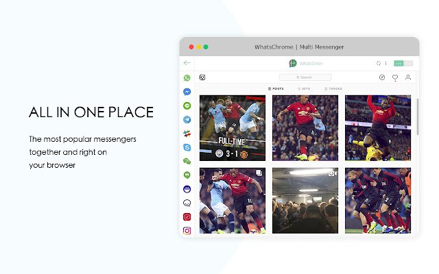 App for WhatsApp and Messenger access  from Chrome web store to be run with OffiDocs Chromium online