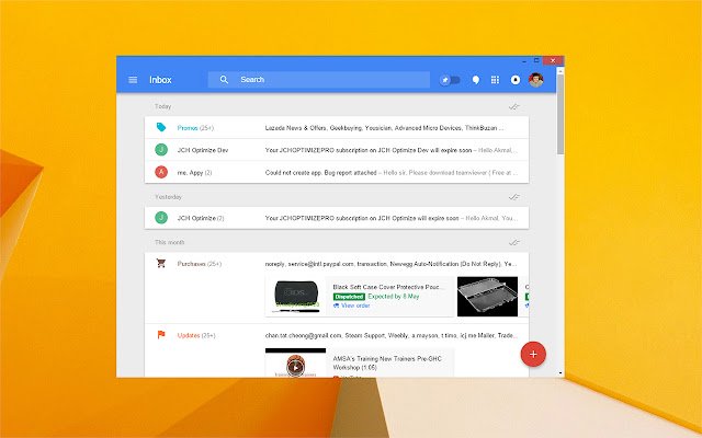 Pelancar Apl untuk Peti Masuk oleh Gmail Apl daripada kedai web Chrome untuk dijalankan dengan OffiDocs Chromium dalam talian