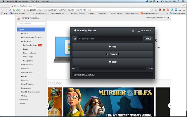 AppleTV AirPlay Remote  from Chrome web store to be run with OffiDocs Chromium online