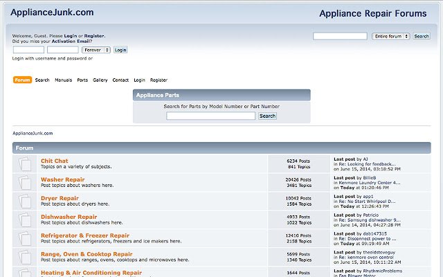 ApplianceJunk.com Appliance Repair mula sa Chrome web store na tatakbo sa OffiDocs Chromium online