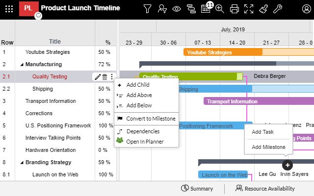 Apps4.Pro PlannerGantt  from Chrome web store to be run with OffiDocs Chromium online