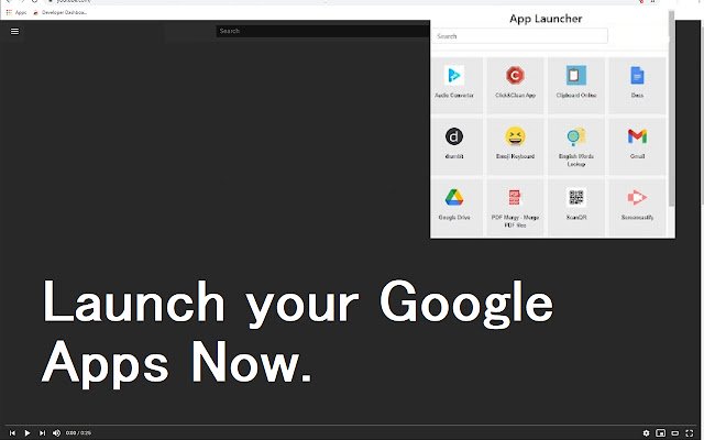 Apps Launcher für Google Chrome™ aus dem Chrome Web Store zur Ausführung mit OffiDocs Chromium online