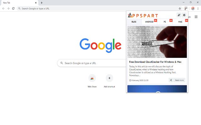 Appspart Blog Updates  from Chrome web store to be run with OffiDocs Chromium online