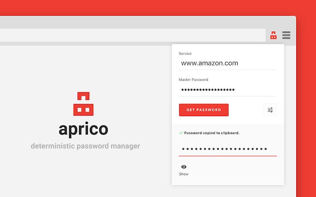 aprico: Free Password Manager  from Chrome web store to be run with OffiDocs Chromium online