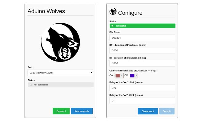 Arduino Wolves Config Tool  from Chrome web store to be run with OffiDocs Chromium online