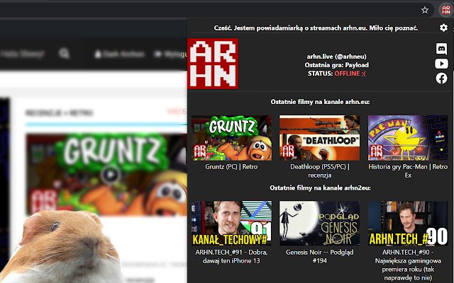 arhn.eu Wtyczka Twitch  from Chrome web store to be run with OffiDocs Chromium online