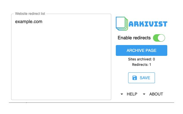 Arkivist  from Chrome web store to be run with OffiDocs Chromium online