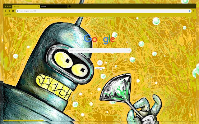 A robot with a glass of  from Chrome web store to be run with OffiDocs Chromium online