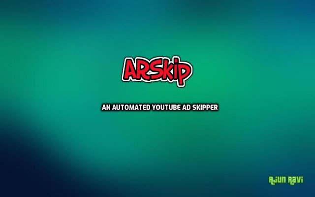 ARSkip Auto Youtube Ad Skipper من متجر Chrome الإلكتروني ليتم تشغيله مع OffiDocs Chromium عبر الإنترنت