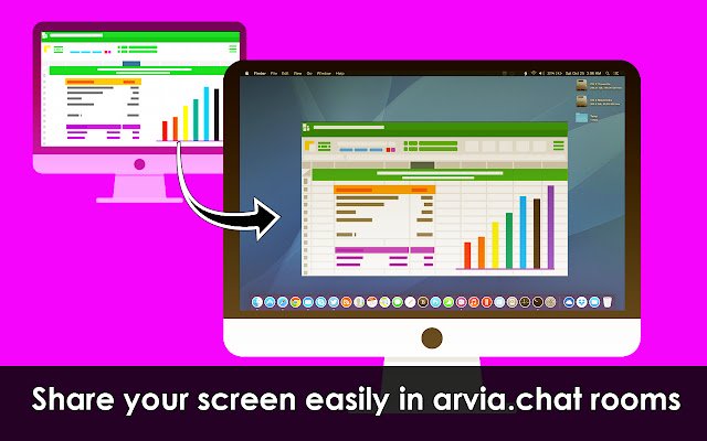 arvia.chat screen sharing  from Chrome web store to be run with OffiDocs Chromium online